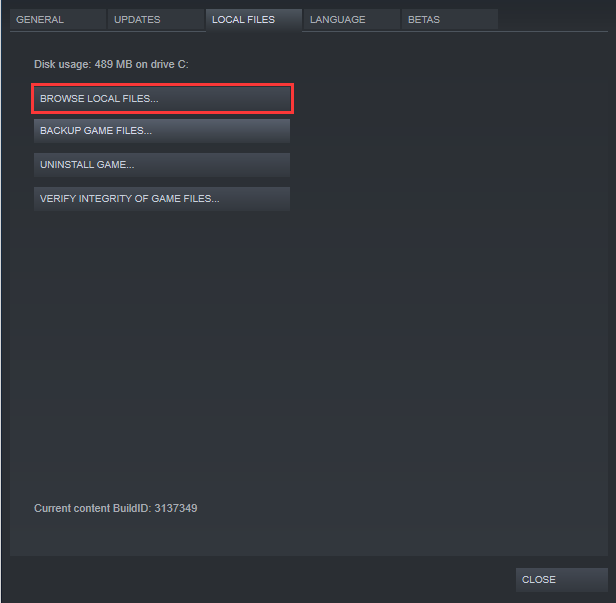 click BROWSE LOCAL FILES