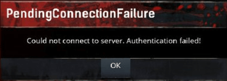 Conan Exiles authentication failed