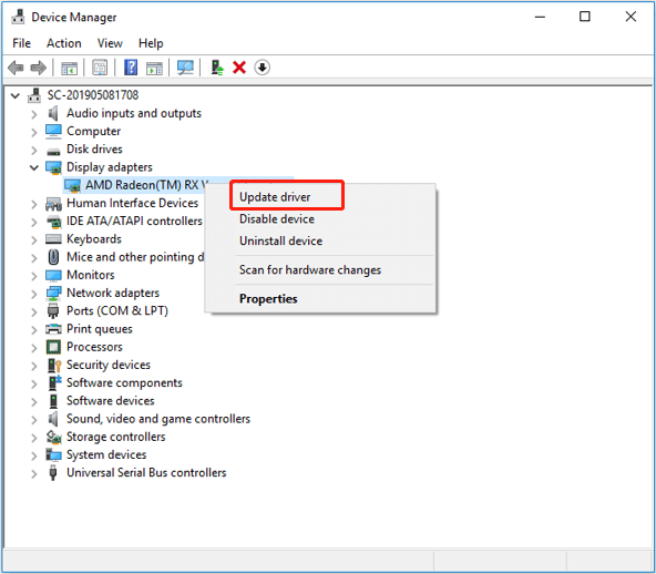 update graphics driver