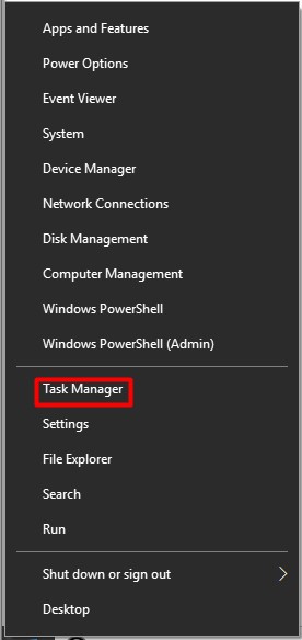 open task manager