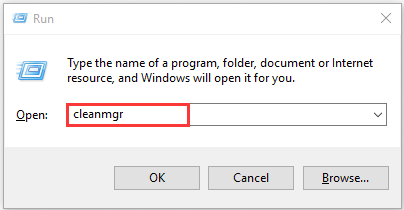 type cleanmgr in the run box