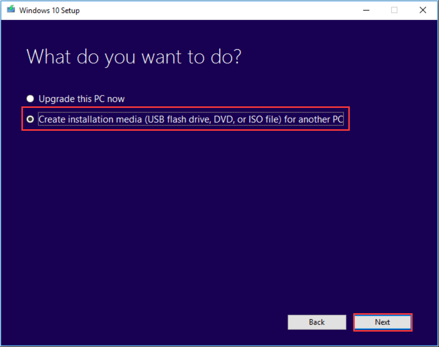 create a USB installation media