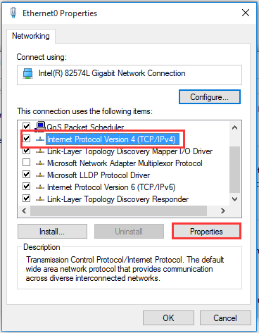 how to change router ip address windows 10 click on Properties