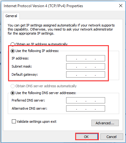 change IP address