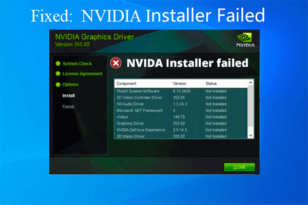 game ready driver failed to install