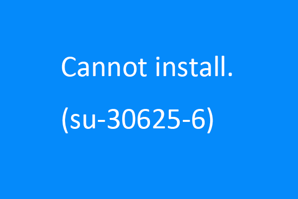 PS4 error su-30625-6