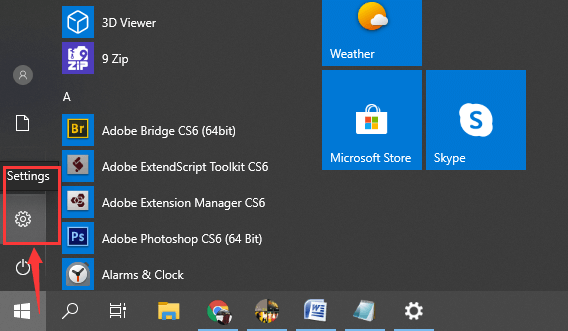 Click Select Windows Settings