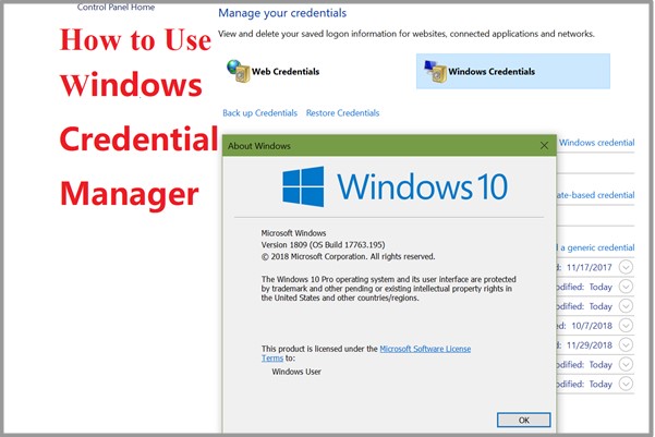 Windows credential manager
