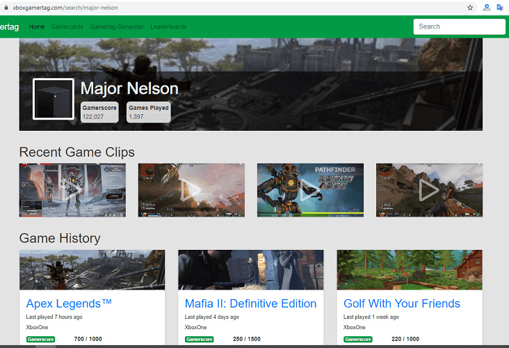 Xbox Gamertag Lookup