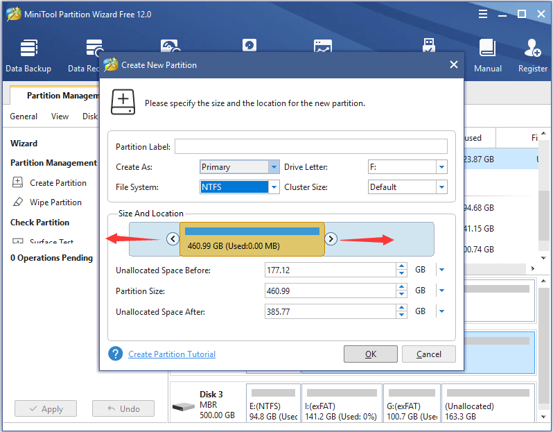 create new partition