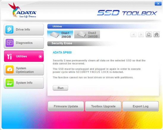 ADATA SSD Toolbox Utilities