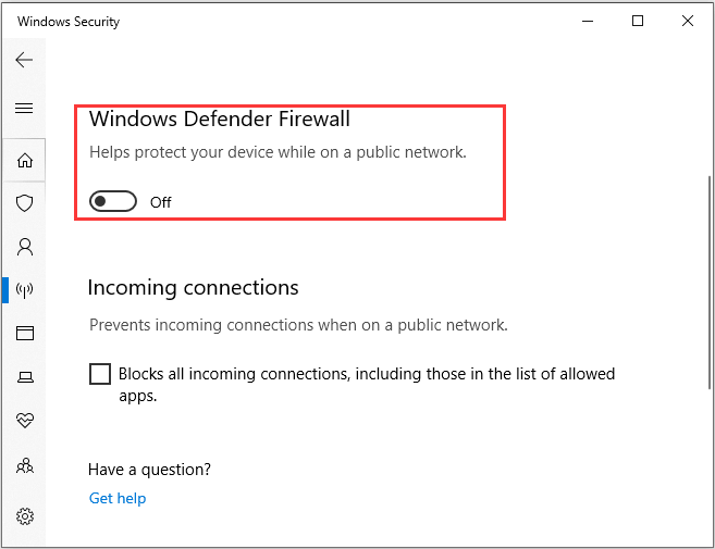 disable Windows