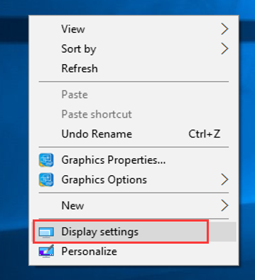 select Display settings