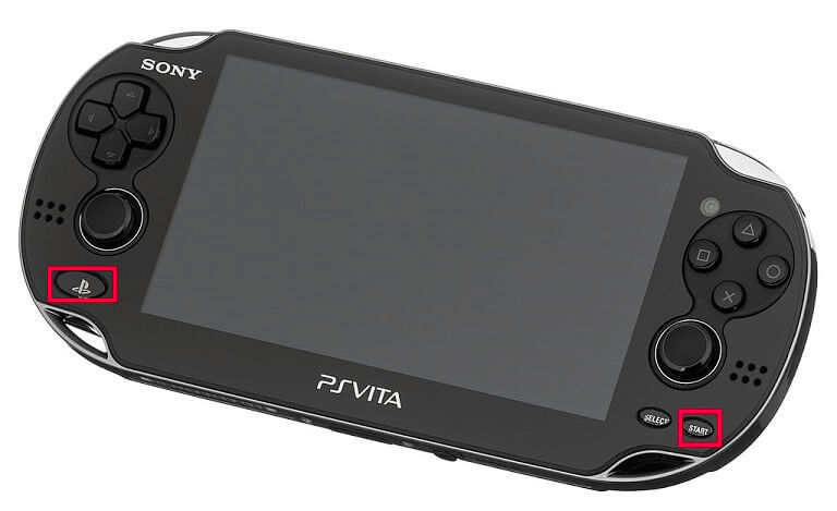 Press PS and START Buttons on PS VITA