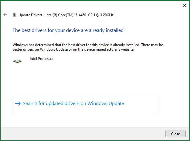 how to update cpu drivers on windows 7