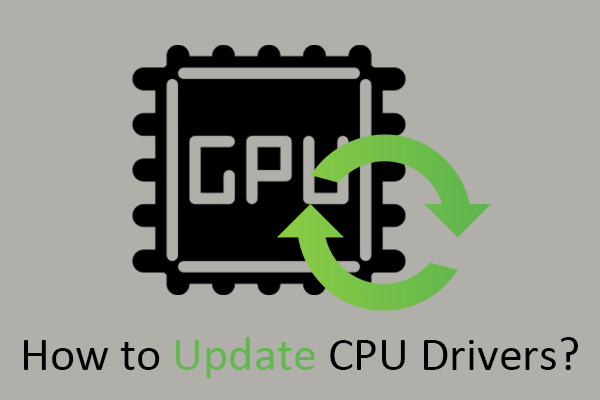 how to update cpu drivers
