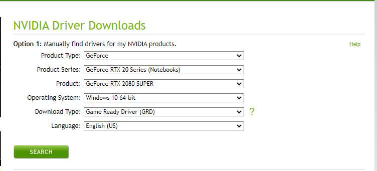 NVIDIA Driver Download