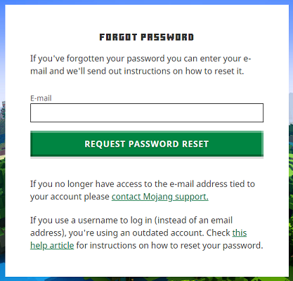 How to change your Minecraft email and password