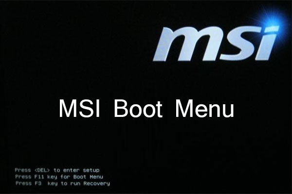 MSI boot menu