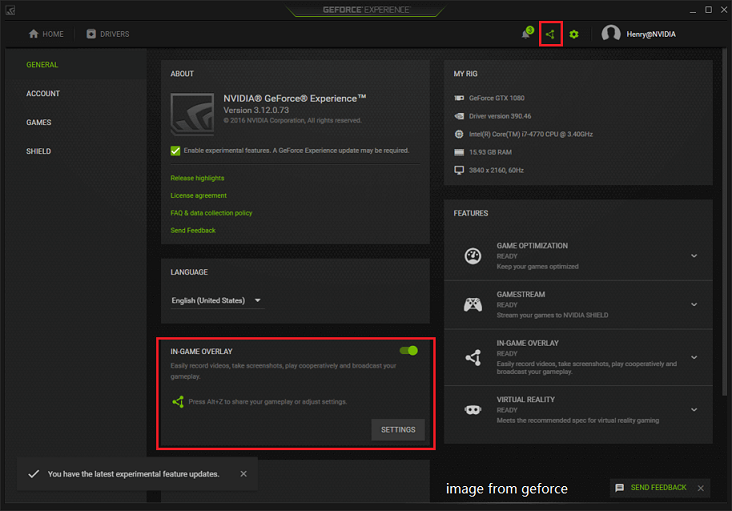 change nvidia hotkeys