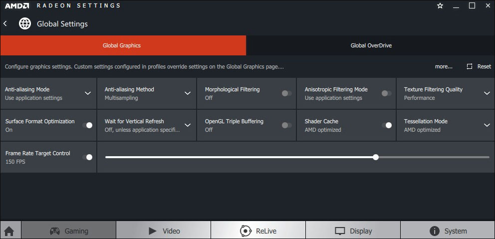 modify AMD graphics card settings
