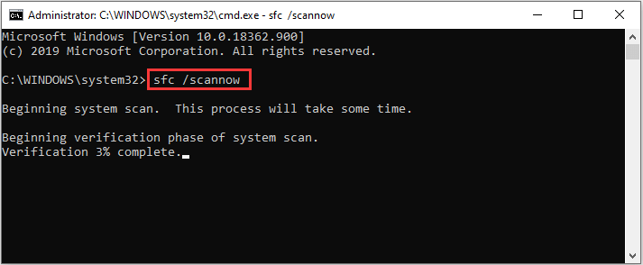perform SFC scan