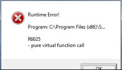 runtime error r6025