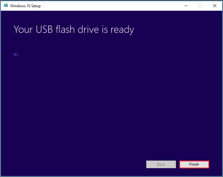 Your USB flash drive is ready