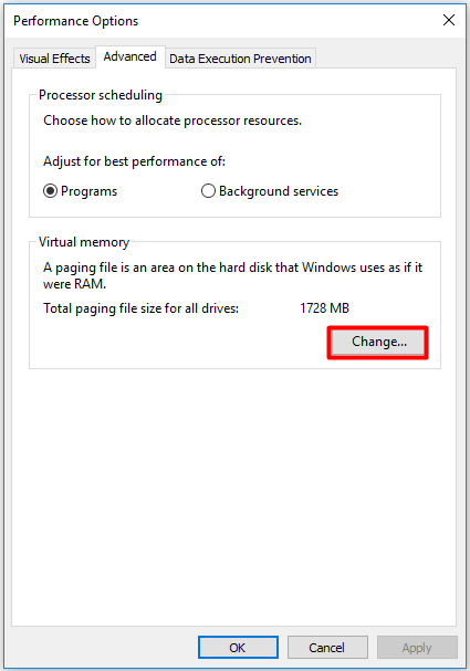 click change