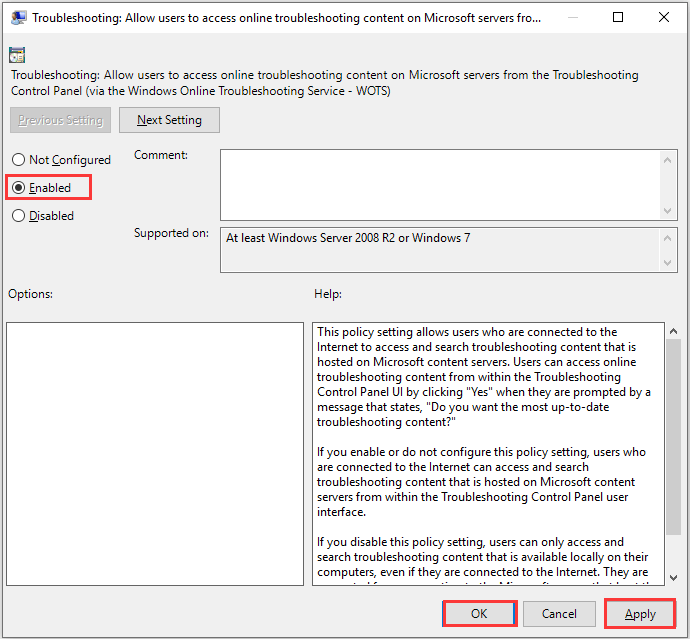 Quickly Fix Windows Online Troubleshooting Service Is Disabled