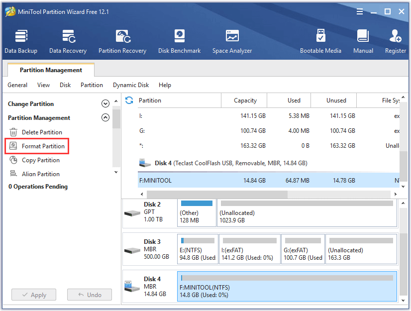 click Format Partition
