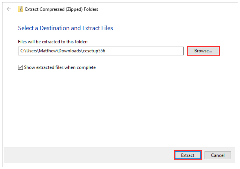 extract the OSU1 zip file