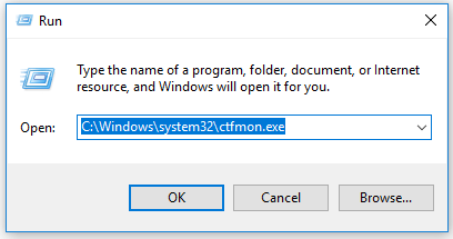 paste the command