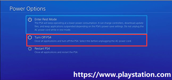 turn off PS4