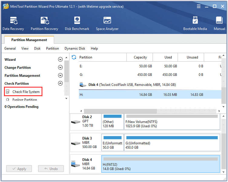 click Check File System
