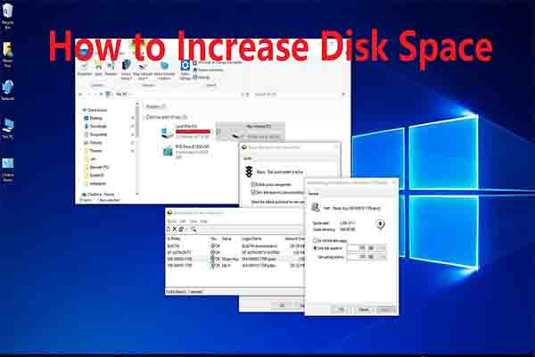 how to increase disk space thumbnail