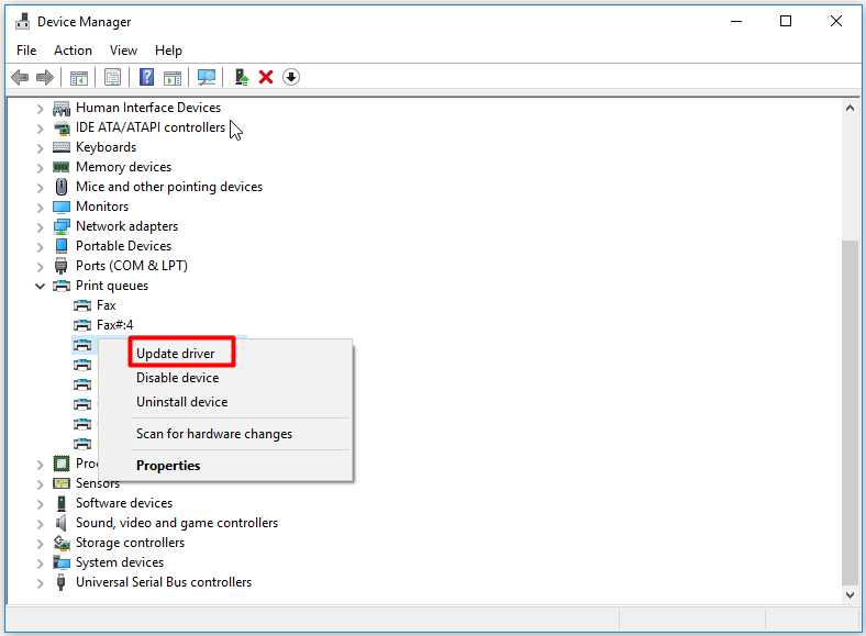 Update driver