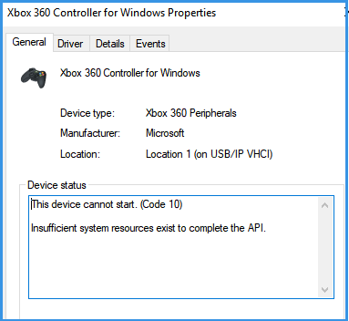 Resolved: Insufficient System Resources Exist to Complete the API