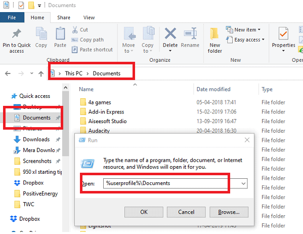 My Documents folder