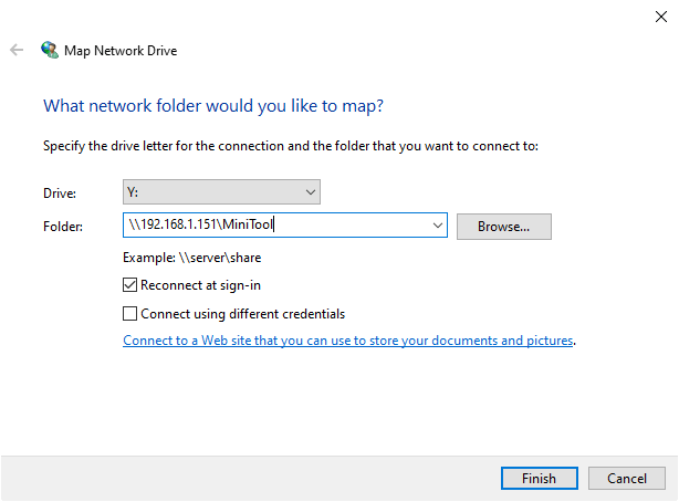 Map Network Drive