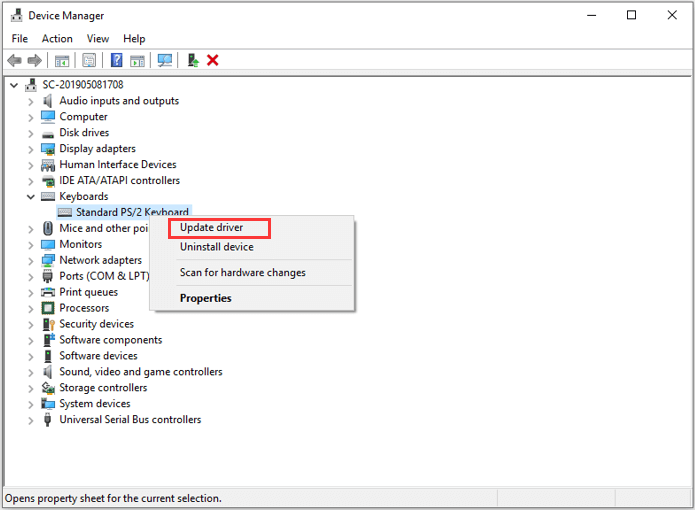 choose Update driver