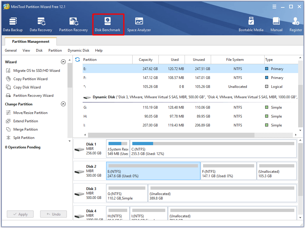 click disk benchmark