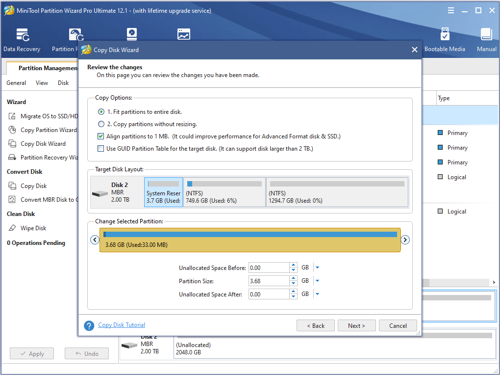configure the new disk