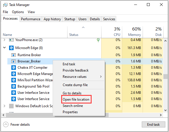 click Open file location