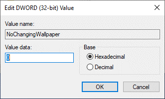 change the value data