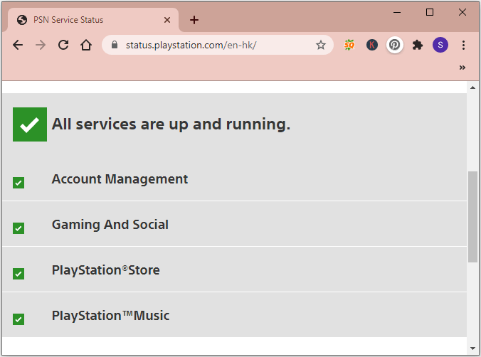 Check PSN Service Status