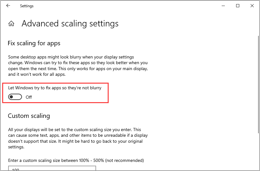 change display settings