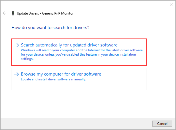 windows update to fix display driver issues