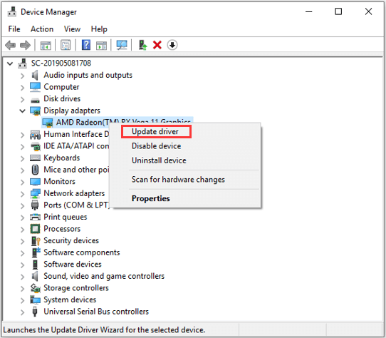 choose update driver