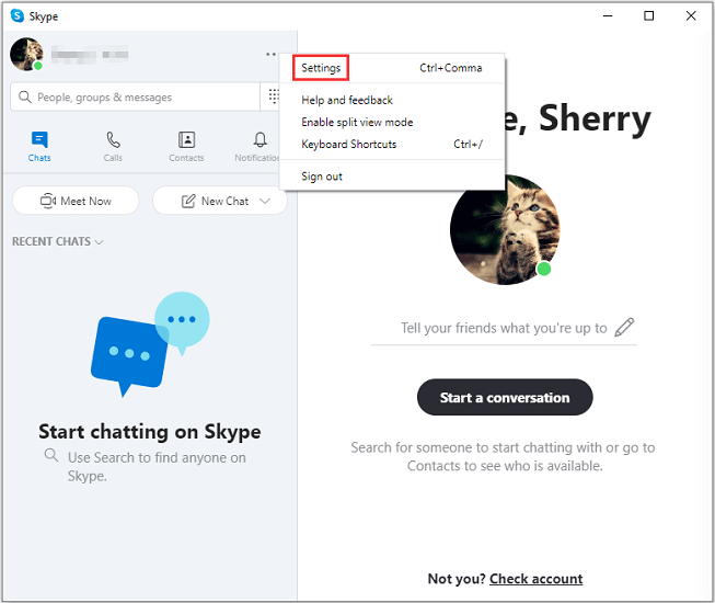 change skype id name